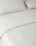 Glint Stripes İpliği Boyalı Tek Kişilik Nevresim Takımı 160x220 cm Bej-Gri