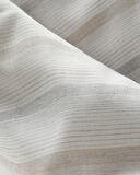 Glint Stripes İpliği Boyalı Tek Kişilik Nevresim Takımı 160x220 cm Bej-Gri