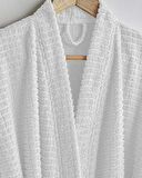 Chequer Pamuk Bornoz L-XL Beyaz