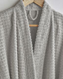 Chequer Pamuk Bornoz L-XL Gri
