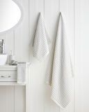 Soft Stripe Pamuk Banyo Havlusu 80x150 cm Fildişi