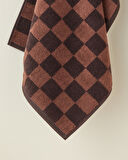 Savanna Check Pamuk Yüz Havlusu 50x80 cm Kahve-Açık Kahve