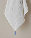 Petite Dot Pamuk Püsküllü Yüz Havlusu 50x80 cm Yeşil-Mavi