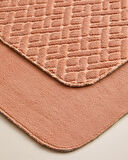 Gridline Banyo Paspası Seti 60x100 cm + 50x60 cm Somon