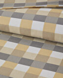 Cuby Kolay Ütülenir Çift Kişilik Nevresim Seti 200x220 cm Gri-Hardal