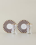 Emberly Cam 4 Parça 2 Kişilik Çay Seti 165 ml Kahverengi-Gold