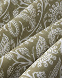 Ethnic Charm Kolay Ütülenir Çift Kişilik Nevresim Takımı 200x220 cm Yağ Yeşili