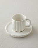 Lunara Porselen 18 Parça 6 Kişilik Çay-Kahve Takımı 170-90 ml Beyaz