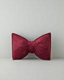 Fiyonklu Dekoratif Kırlent Bordo