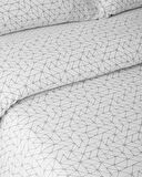 Trio Shape Kolay Ütülenir Tek Kişilik Nevresim Takımı 160x220 cm Gri
