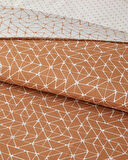 Trio Shape Kolay Ütülenir Çift Kişilik Nevresim Takımı 200x220 cm Turuncu