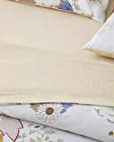 Bloomora Dijital Baskılı Kolay Ütülenir  Çift Kişilik Nevresim Takımı 200x220 cm Bej-Sarı