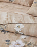 Rose Bright Dijital Baskılı Kolay Ütülenir  Çift Kişilik Nevresim Takımı 200x220 cm Kahverengi