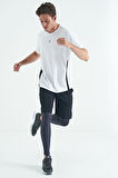Antrasit Logo Baskılı Yüksel Bel Slim Fit Aktif Spor Erkek Tayt - 84989 | M