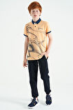 Kavun Içi Baskı Detaylı Standart Kalıp Polo Yaka Erkek Çocuk T-Shirt - 11165 | 14-15
