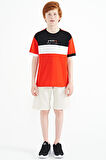 Fiesta Renk Geçişli Nakışlı Oversize Erkek Çocuk T-Shirt - 11159 | 7-8 Yaş