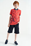 Coral Baskı Detaylı Standart Kalıp Polo Yaka Erkek Çocuk T-Shirt - 11165 | 5-6