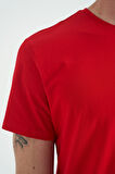 Kırmızı O Yaka Standart Kalıp Basic Erkek T-Shirt - 88245 | L