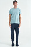 Açık Mavi O Yaka Standart Kalıp Basic Erkek T-Shirt - 88245 | S