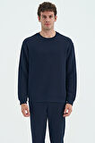 Omar İndigo Şardonlu Erkek Sweatshirt - 88137