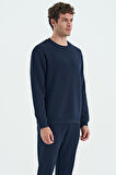 Omar İndigo Şardonlu Erkek Sweatshirt - 88137