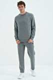 Omar Gri Melanj Şardonlu Erkek Sweatshirt - 88137