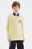 Sarı Polo Yaka Erkek Çocuk T-Shirt - 11172 | 13-14 Yaş