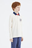 Ekru Polo Yaka Erkek Çocuk T-Shirt - 11172 | 11-12 Yaş