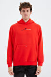 Fiesta Kapüşonlu Kanguru Cep Detaylı Rahat Kalıp Erkek Sweatshirt - 88280 | S