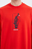 Fiesta O Yaka Baskı Detaylı Rahat Kalıp Erkek Sweatshirt - 88283 | XXL