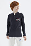 Lacivert Polo Yaka Erkek Çocuk T-Shirt - 11172 | 7-8 Yaş