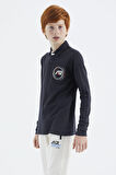 Lacivert Polo Yaka Erkek Çocuk T-Shirt - 11172 | 7-8 Yaş