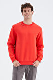 Fiesta O Yaka Kol Şerit Detaylı Basic Rahat Kalıp Erkek Sweatshirt - 88293 | S