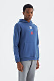 Parlıament Kapüşonlu Nakış Detaylı Rahat Kalıp Erkek Sweatshirt - 88291 | S
