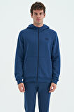 Hector İndigo Şardonlu Erkek Sweatshirt - 88139