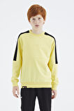 Sarı Basic O Yaka Erkek Çocuk Sweatshirt - 11182 | 8-9