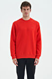 Fiesta O Yaka Şardonlu Rahat Form Basic Erkek Sweatshirt - 88137 | L