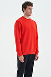 Fiesta O Yaka Şardonlu Rahat Form Basic Erkek Sweatshirt - 88137 | L