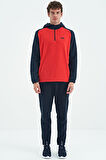 Lacivert Logo Nakışlı Bağcıklı Polar Erkek Jogger Eşofman Alt - 82109 | M