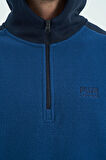 Parlıament Yarım Fermuarlı Kapüşonlu Renk Bloklu Standart Kalıp Erkek Polar Sweatshirt - 88300 | S