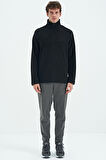 Hardy Siyah Standart Kalıp Polar Erkek Sweatshirt - 88299