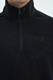 River Siyah Dik Yaka Erkek Polar Sweatshirt - 88310