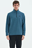 River Orman Yeşili Dik Yaka Erkek Polar Sweatshirt - 88310