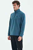 River Orman Yeşili Dik Yaka Erkek Polar Sweatshirt - 88310