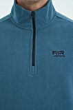River Orman Yeşili Dik Yaka Erkek Polar Sweatshirt - 88310