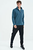 River Orman Yeşili Dik Yaka Erkek Polar Sweatshirt - 88310