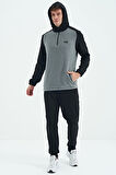 Ruby Gri Melanj Standart Kalıp Polar Erkek Sweatshirt - 88300