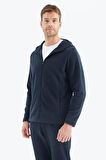 Connell Lacivert Rahat Kalıp Polar Erkek Sweatshirt - 88313 | L