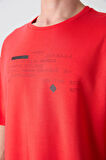 Fiesta Pamuklu Kalın Yumuşak Dokulu Oversize Fit Baskılı Erkek T-Shirt - 88326