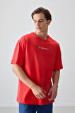 Fiesta %100 Pamuk Kalın Yumuşak Dokulu Oversize Fit Baskılı Erkek T- Shirt - 88358 | S